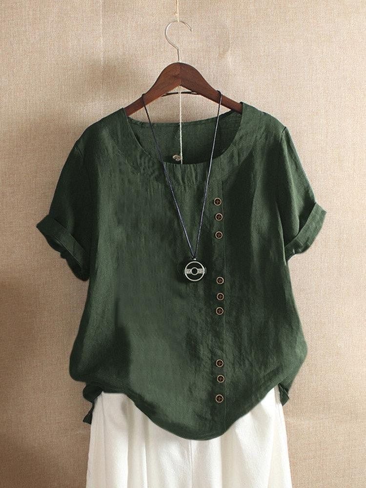 Luftige Bluse mit Knopfleiste