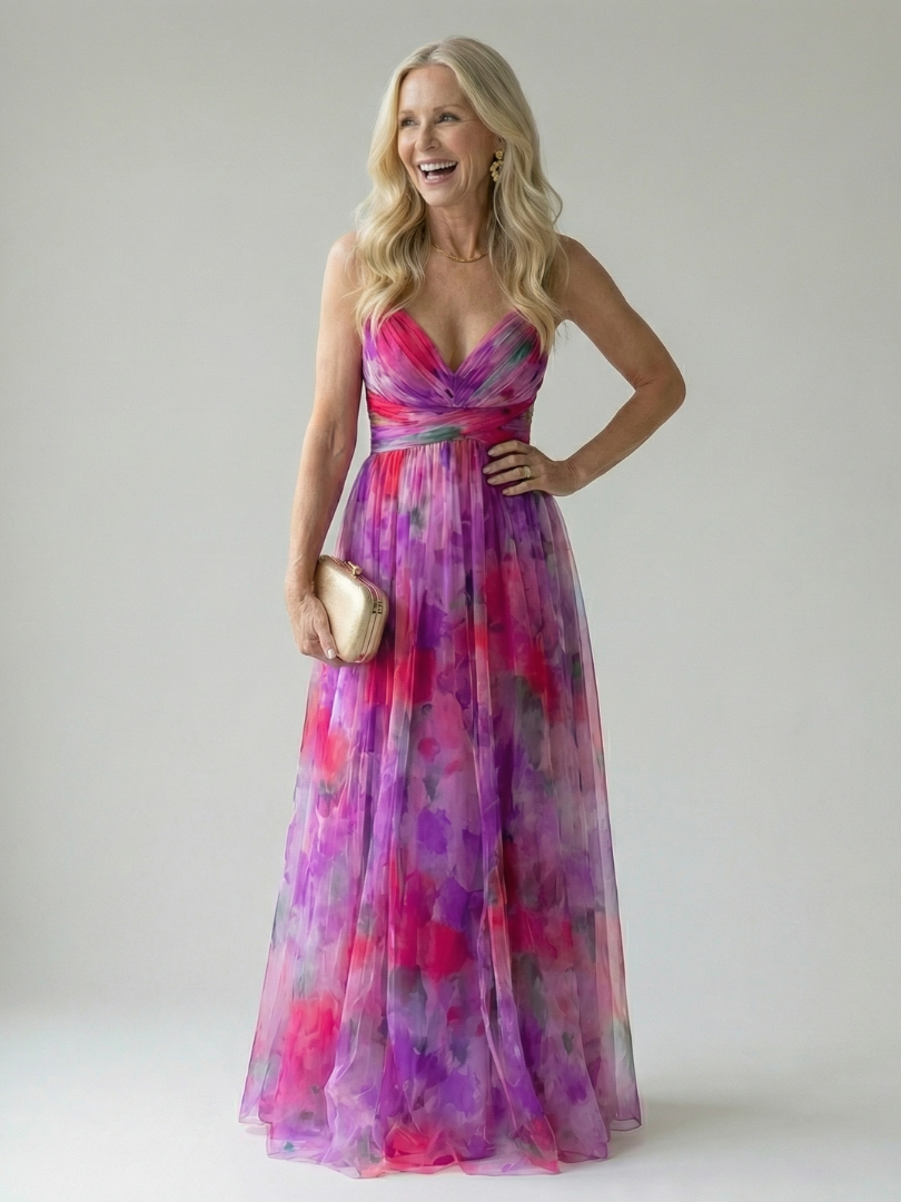 Isel | Maxikleid mit weichem Wickeloberteil