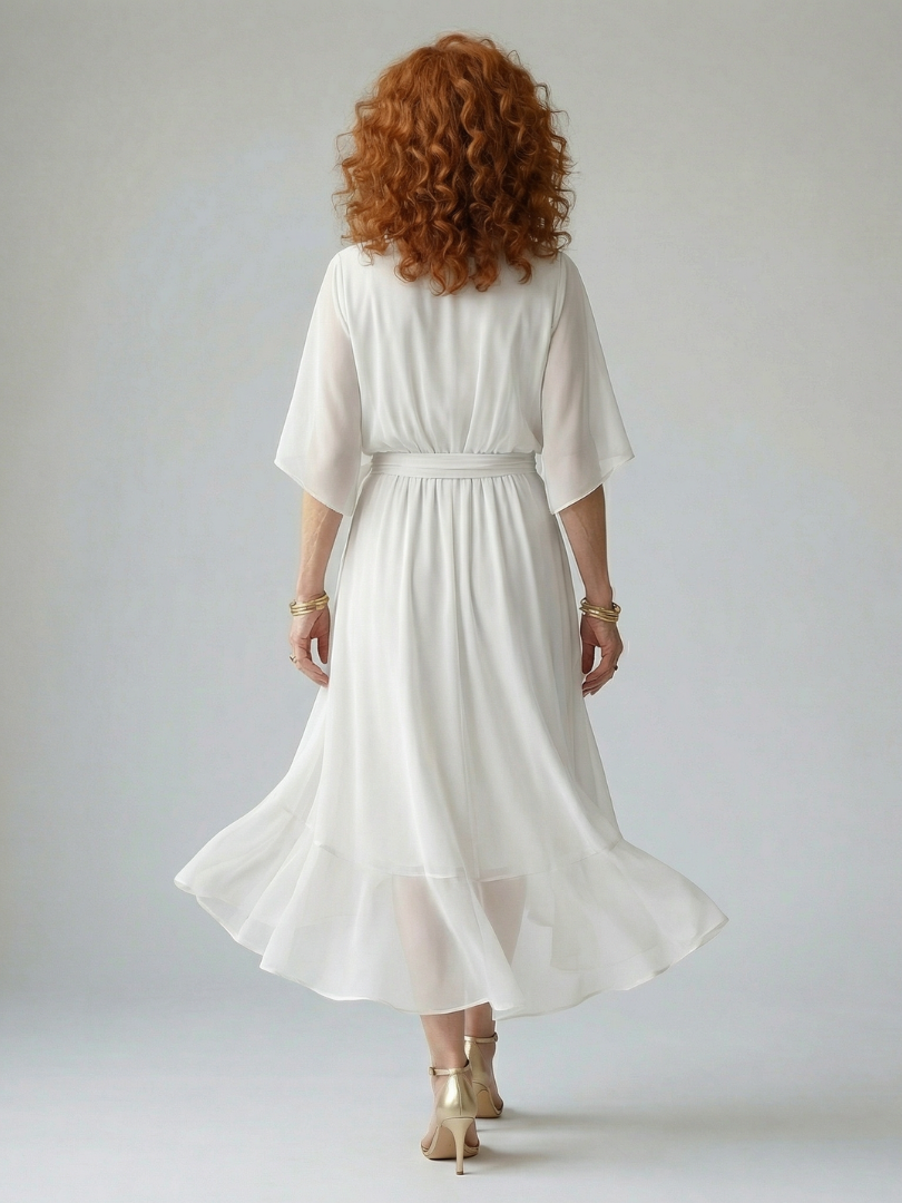 Elric | Midi Drapierte Robe