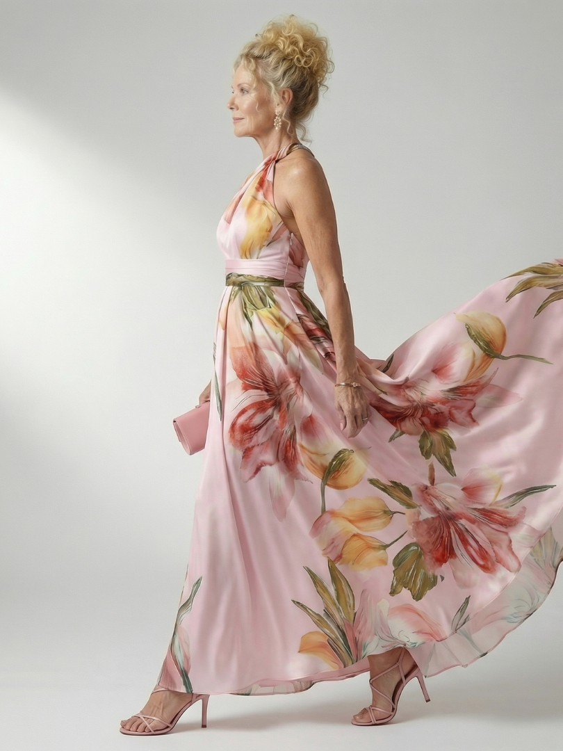 Amiel | Leichte Maxikleid mit Blumenmuster