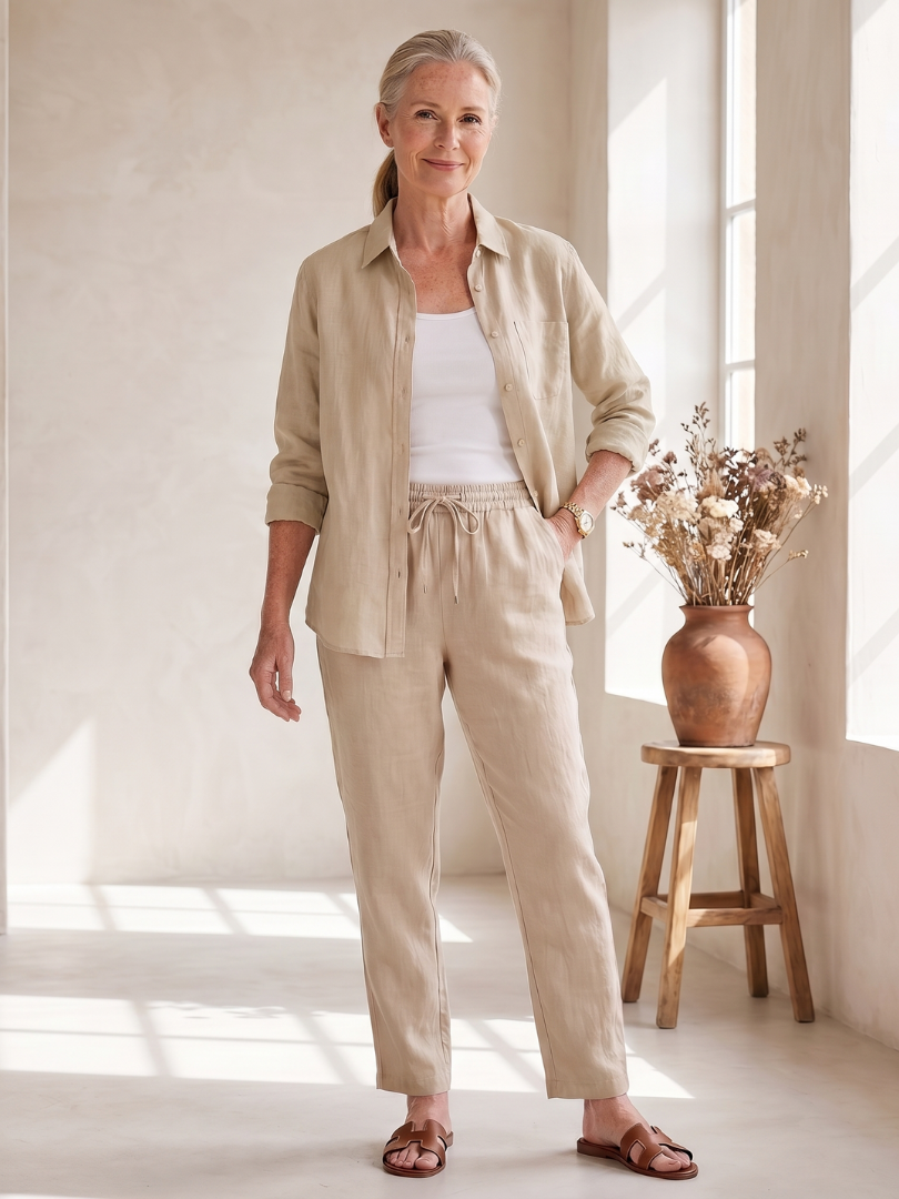 Noor | Langarmhemd mit tapered Hose Set