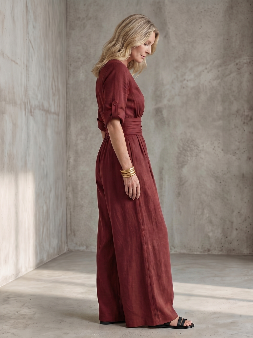 Wanda | Kreuzfront Weitbeiniger Jumpsuit