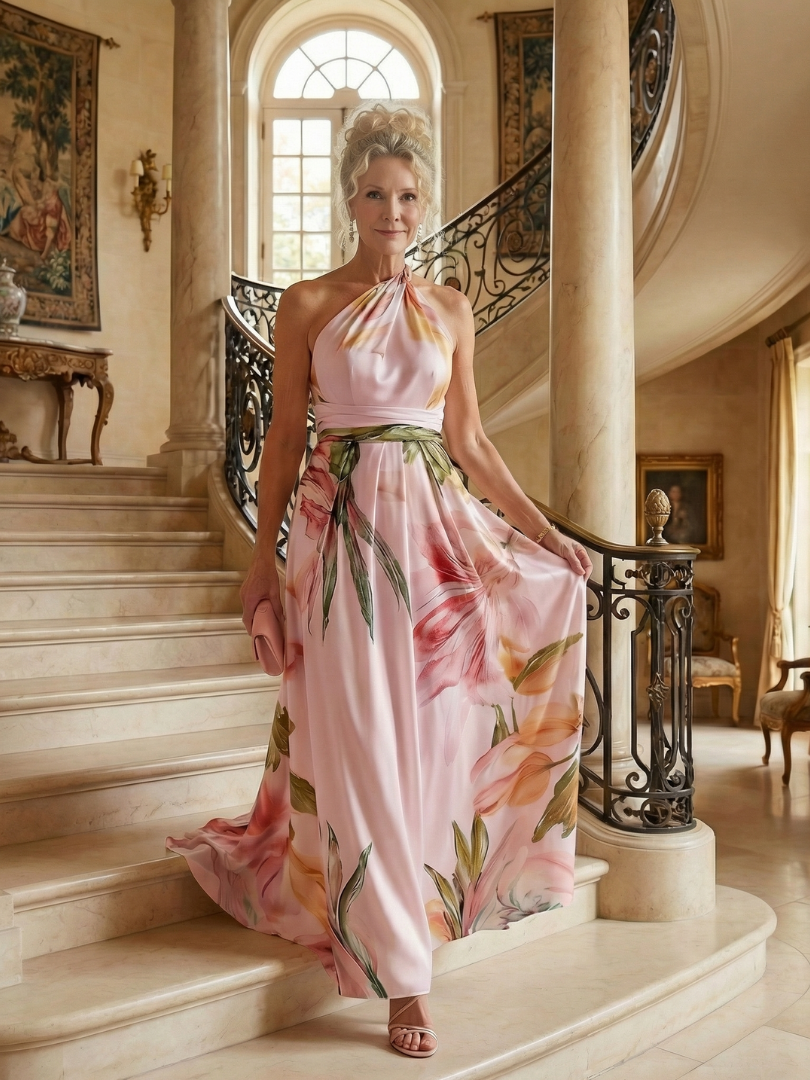 Amiel | Leichte Maxikleid mit Blumenmuster