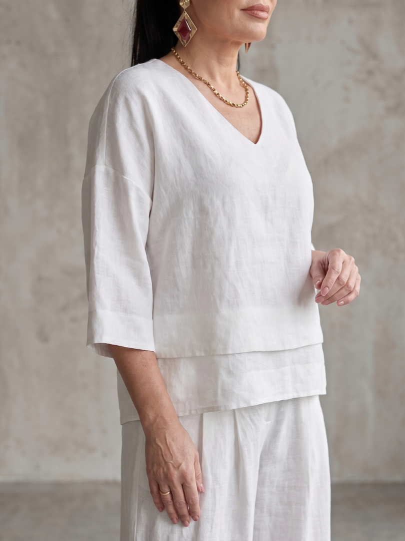 River | Geschichteter Oberteil Weite Hose Set