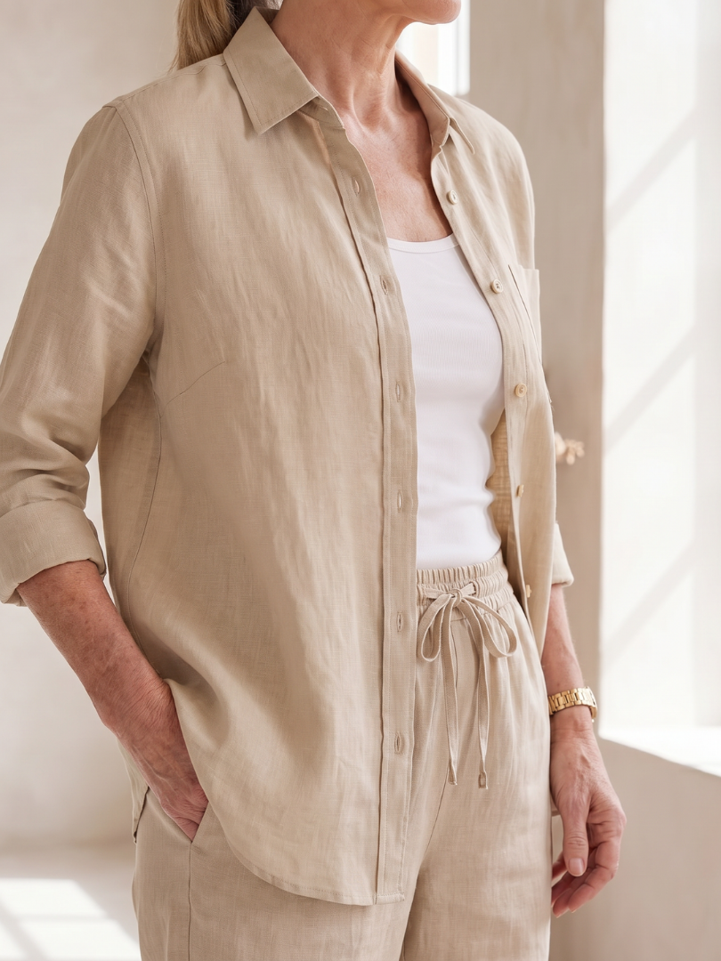 Noor | Langarmhemd mit tapered Hose Set