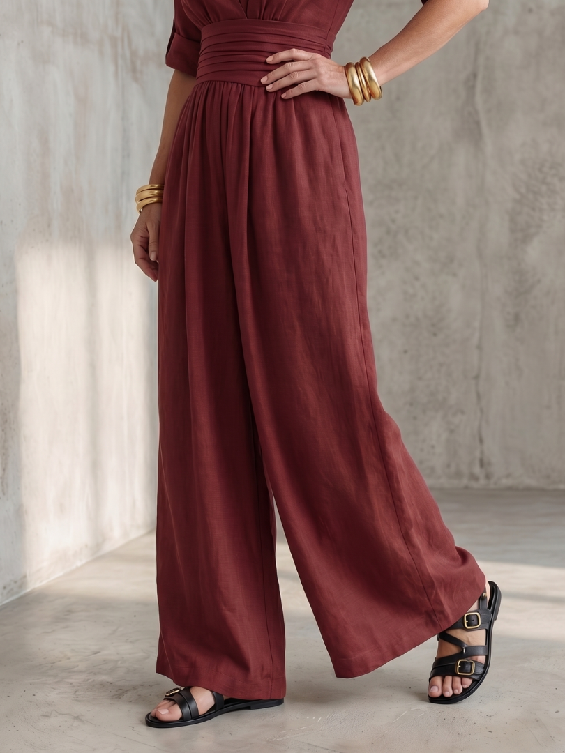 Wanda | Kreuzfront Weitbeiniger Jumpsuit