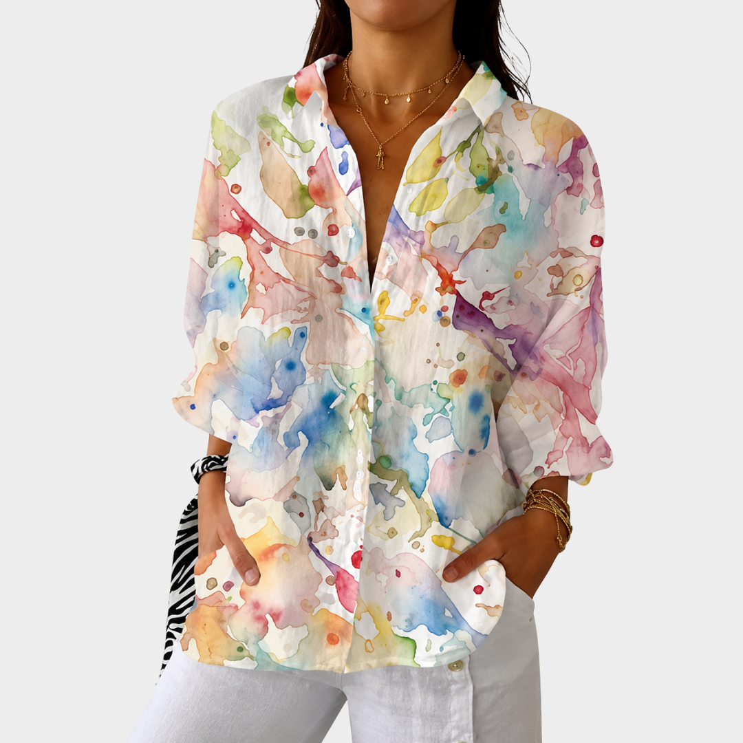 Leichte und Bunte Bluse mit Druck