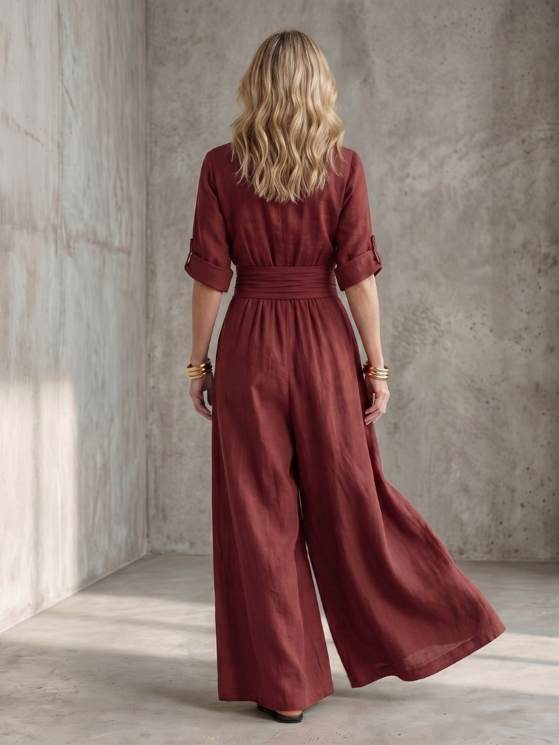 Wanda | Kreuzfront Weitbeiniger Jumpsuit