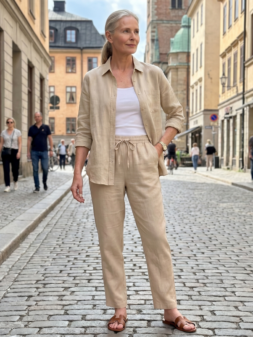 Noor | Langarmhemd mit tapered Hose Set