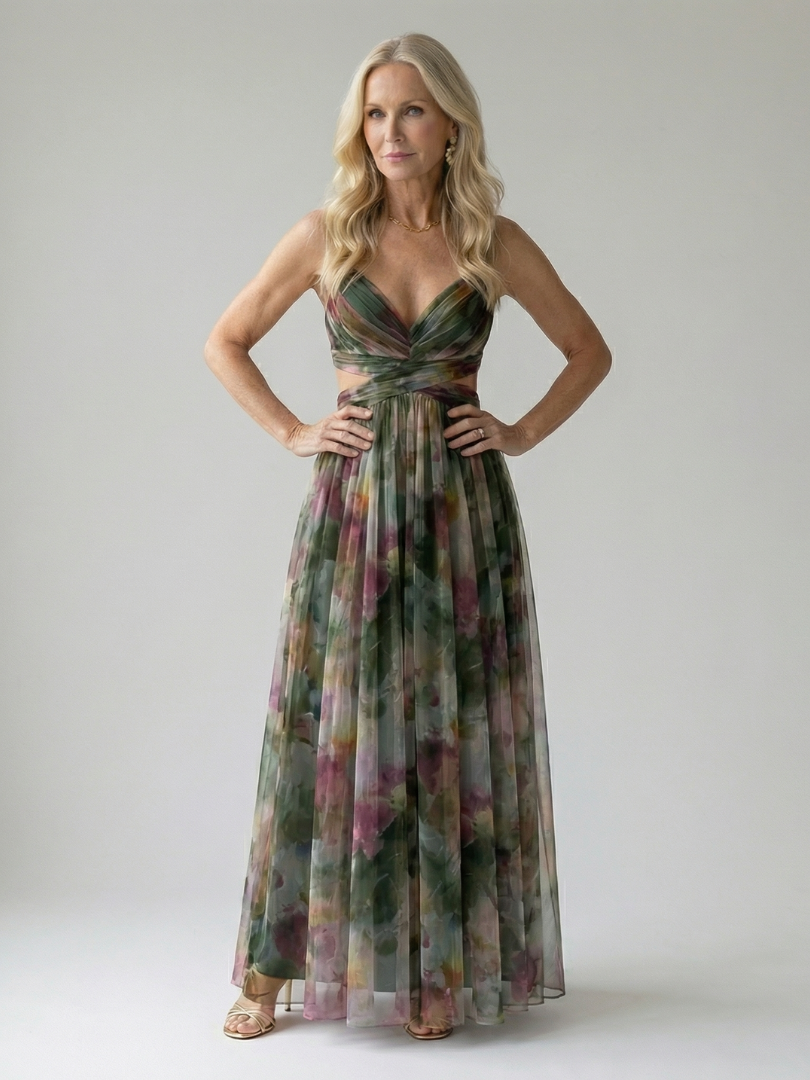 Isel | Maxikleid mit weichem Wickeloberteil