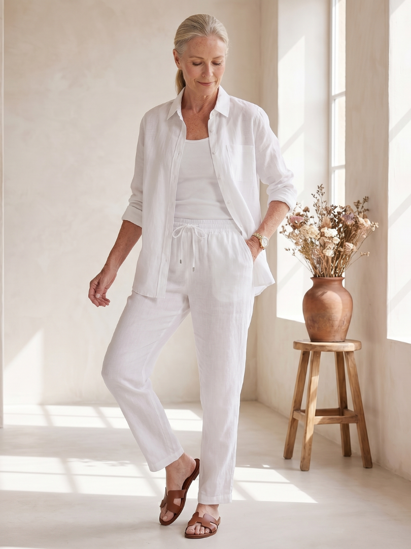 Noor | Langarmhemd mit tapered Hose Set