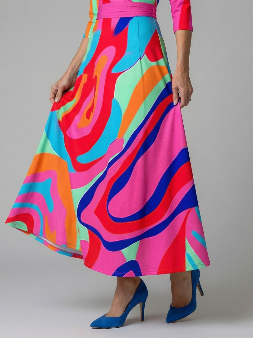 Celine | Midi-Kleid mit Wickelkragen