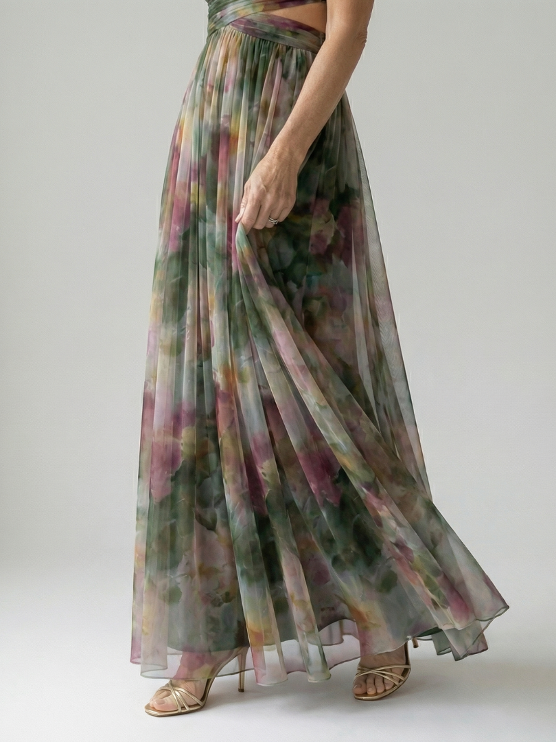 Isel | Maxikleid mit weichem Wickeloberteil