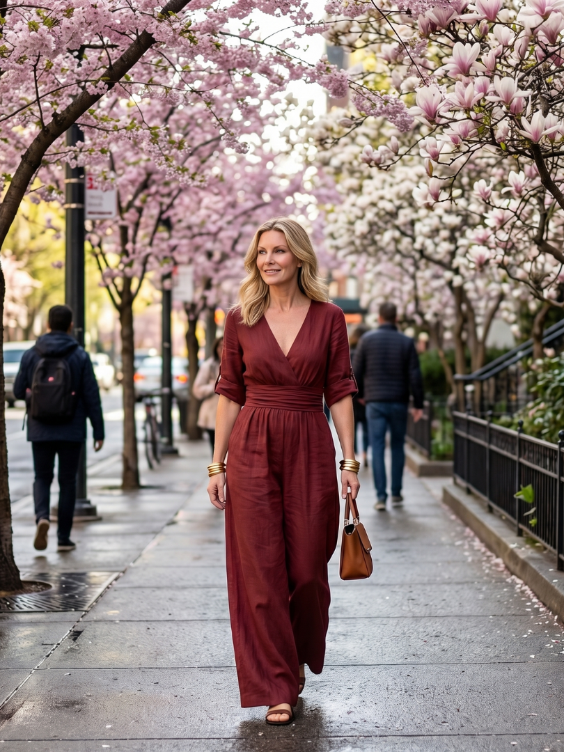 Wanda | Kreuzfront Weitbeiniger Jumpsuit