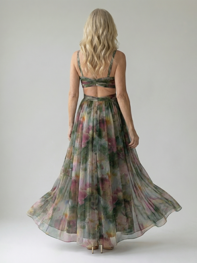 Isel | Maxikleid mit weichem Wickeloberteil