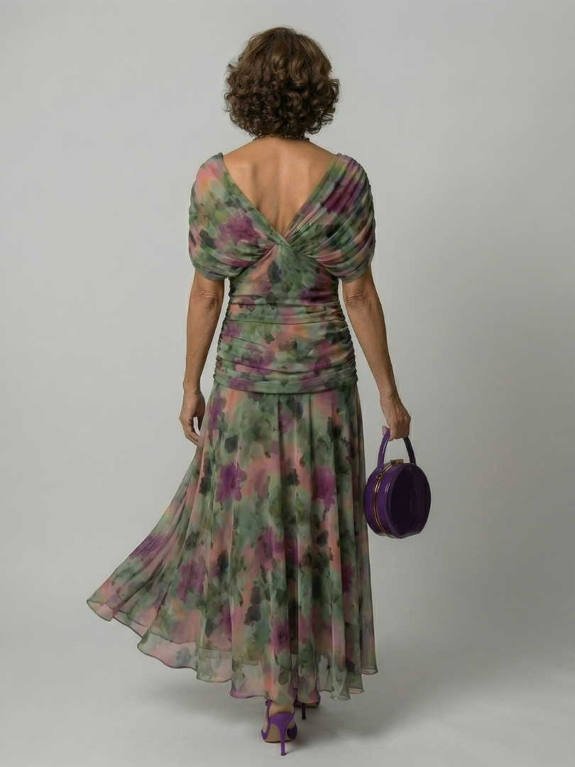 Calen | Midi Kleid mit schulterfreien Trägern