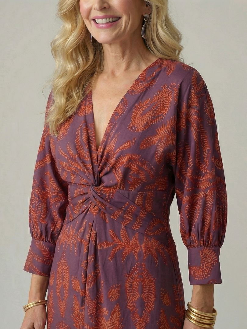 Lune | Midi-Wickelkleid Natur