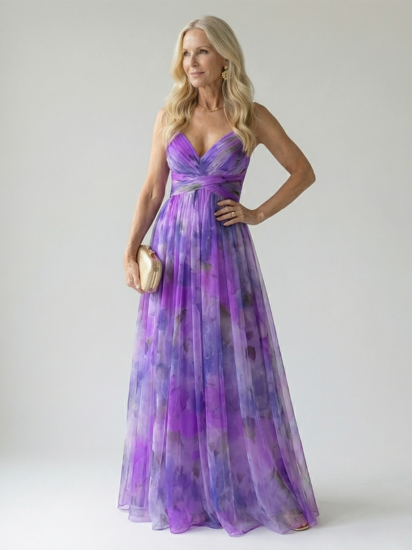 Isel | Maxikleid mit weichem Wickeloberteil