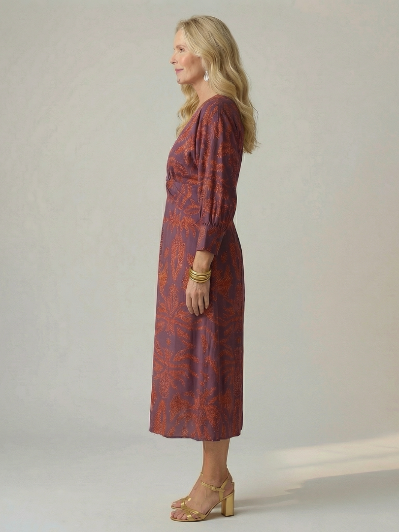 Lune | Midi-Wickelkleid Natur