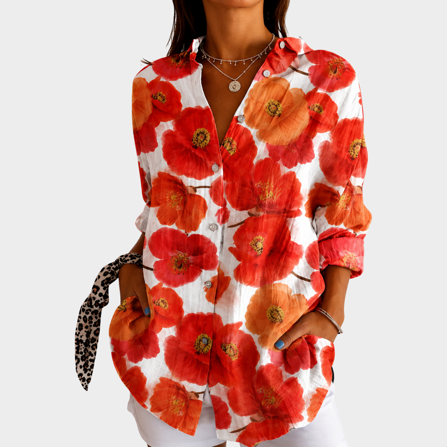 Leichte und Bunte Bluse mit Druck