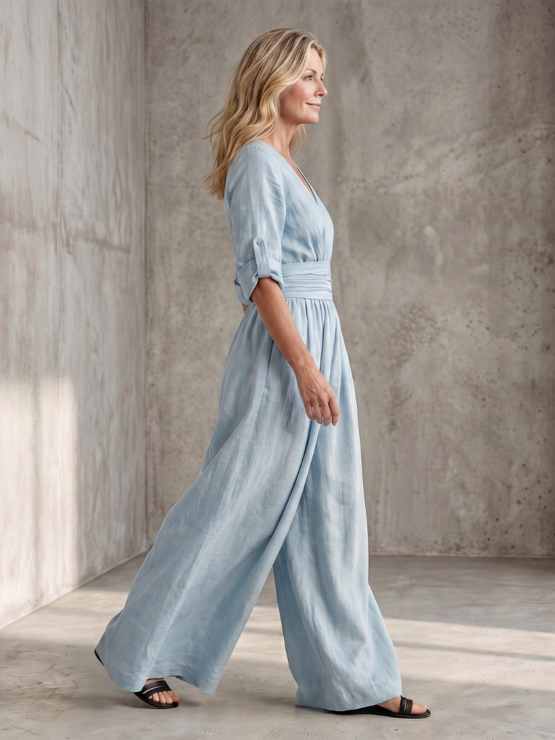 Wanda | Kreuzfront Weitbeiniger Jumpsuit