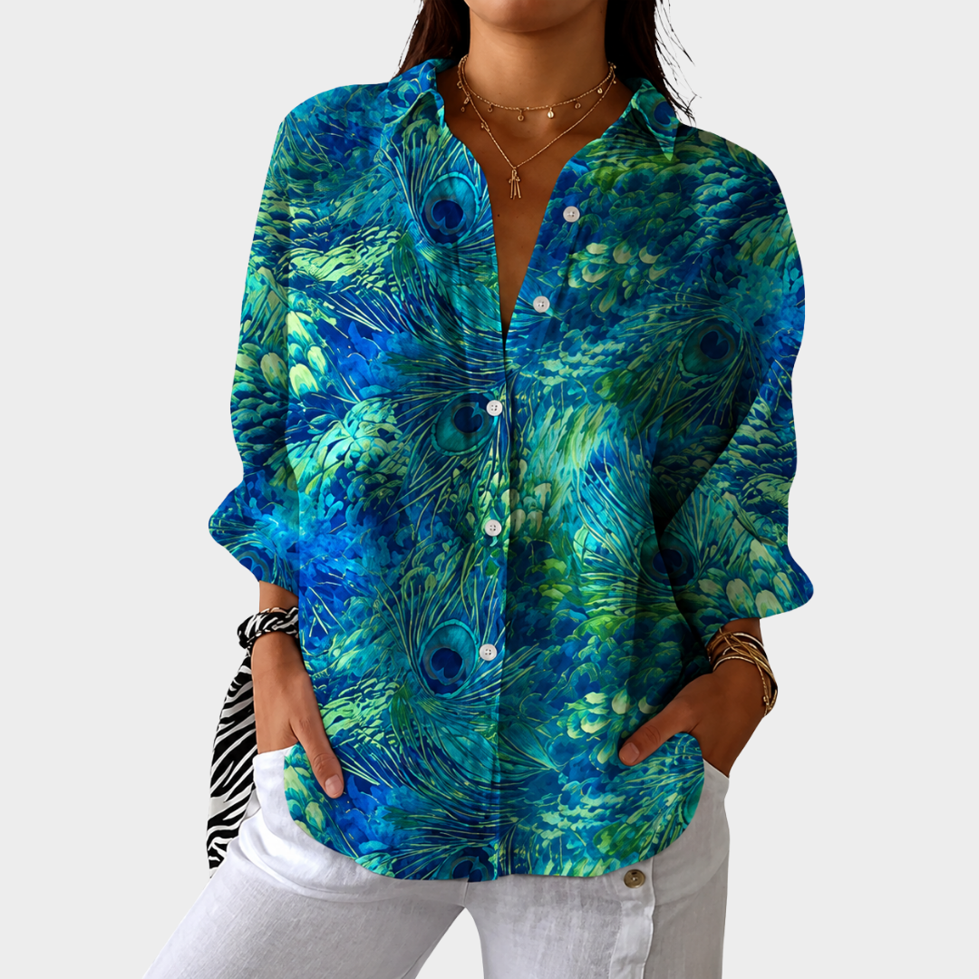 Leichte und Bunte Bedruckte Bluse