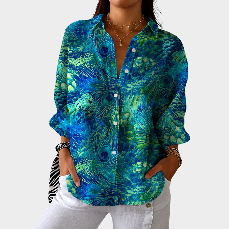 Leichte und Bunte Bedruckte Bluse