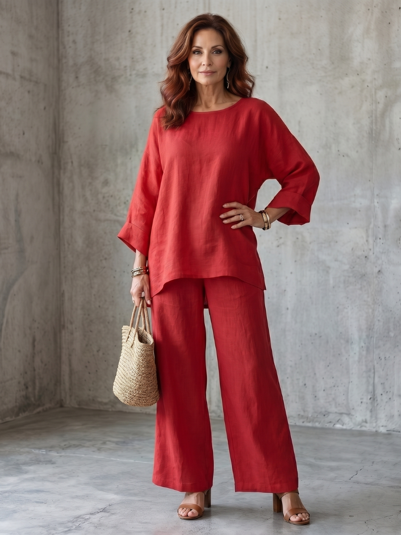 Prue | Oversized Tunika mit weitem Hosen-Set