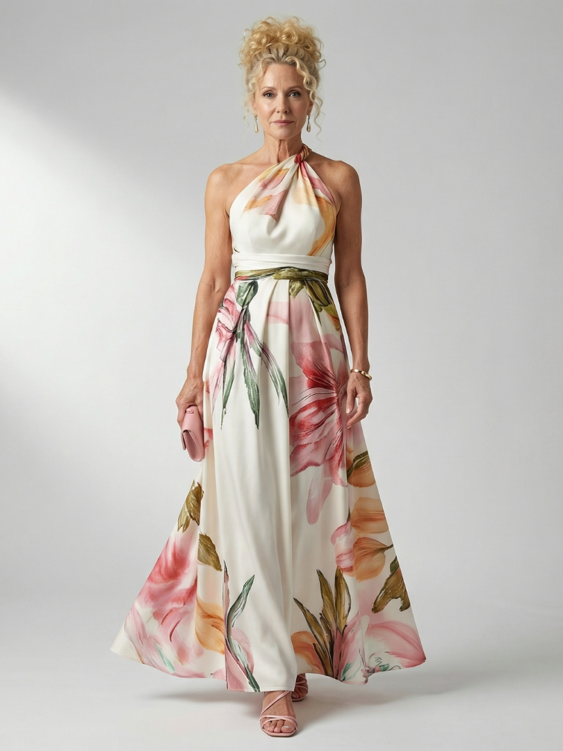 Amiel | Leichte Maxikleid mit Blumenmuster