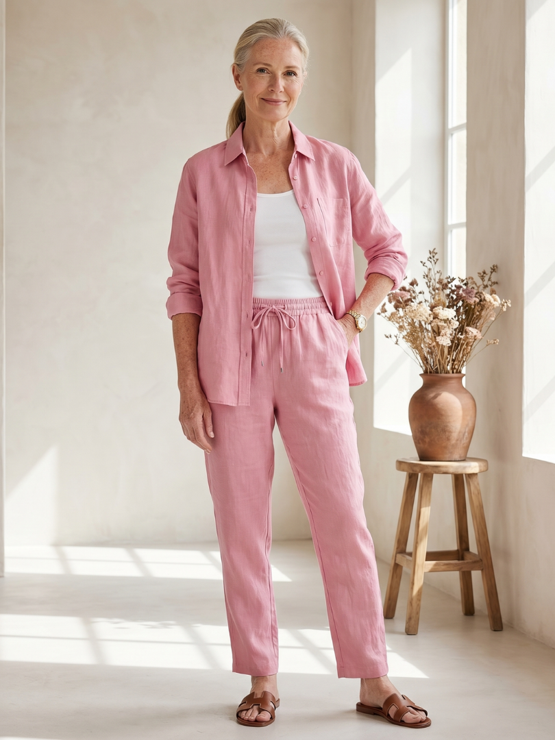 Noor | Langarmhemd mit tapered Hose Set
