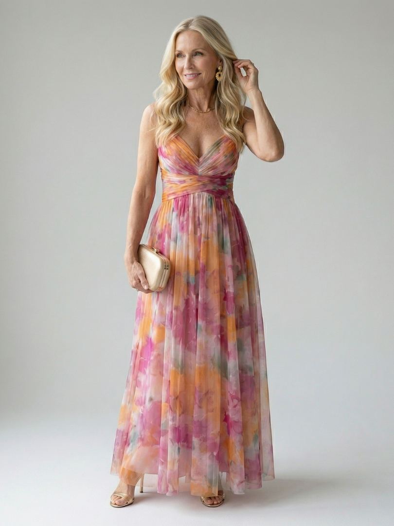 Isel | Maxikleid mit weichem Wickeloberteil