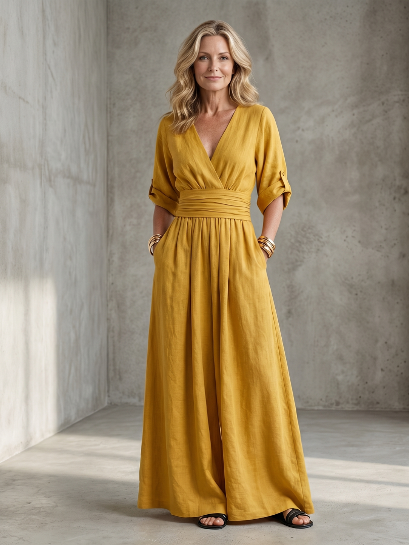 Wanda | Kreuzfront Weitbeiniger Jumpsuit