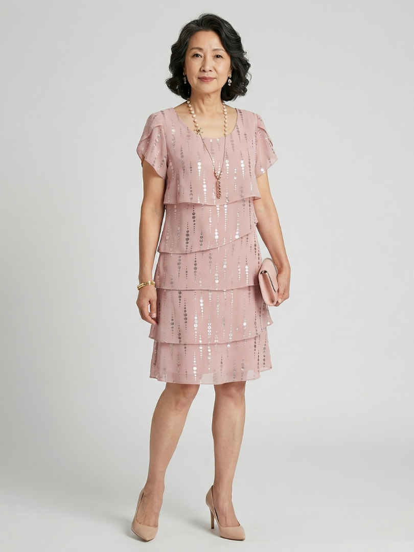 Makena | Knielanges Kleid mit Punkten