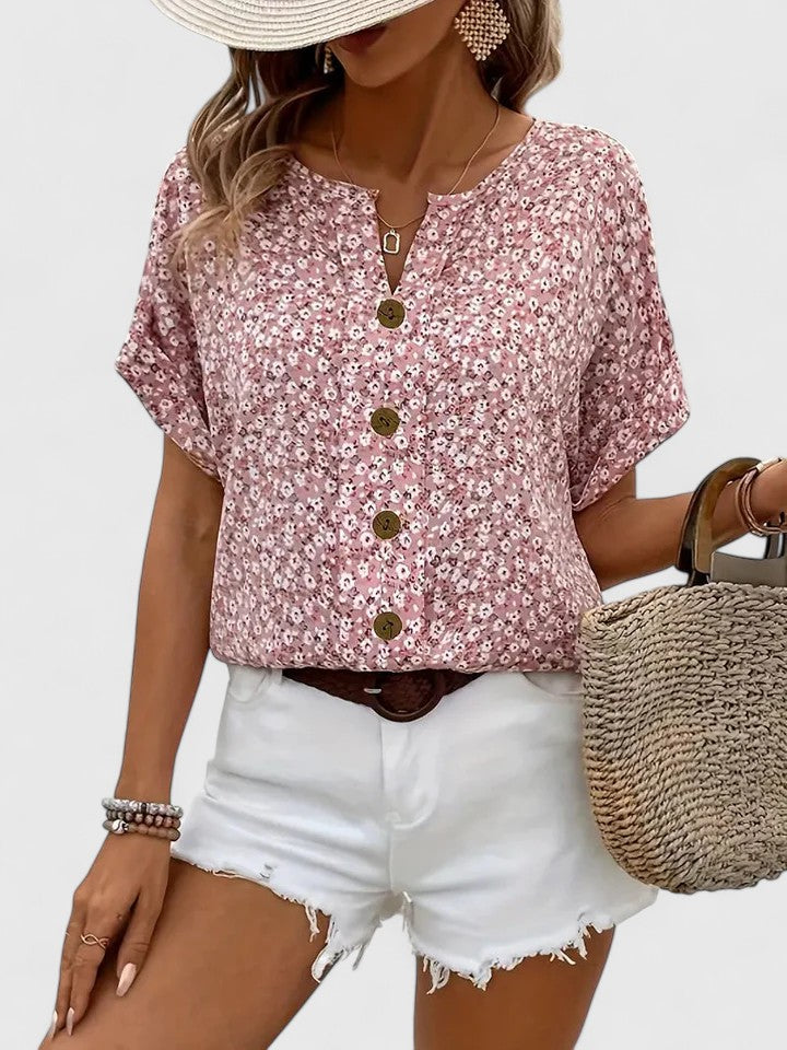 Jamie | Elegantes Blüten-Sommeroberteil