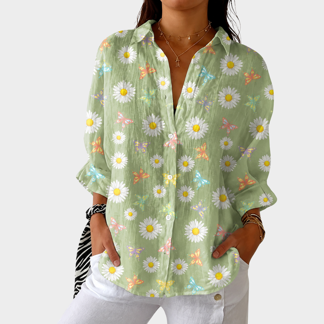 Leichte und Bunte Bedruckte Bluse