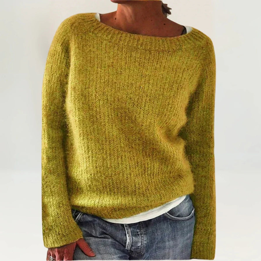 SARAH | GEMÜTLICHER PULLOVER GELB