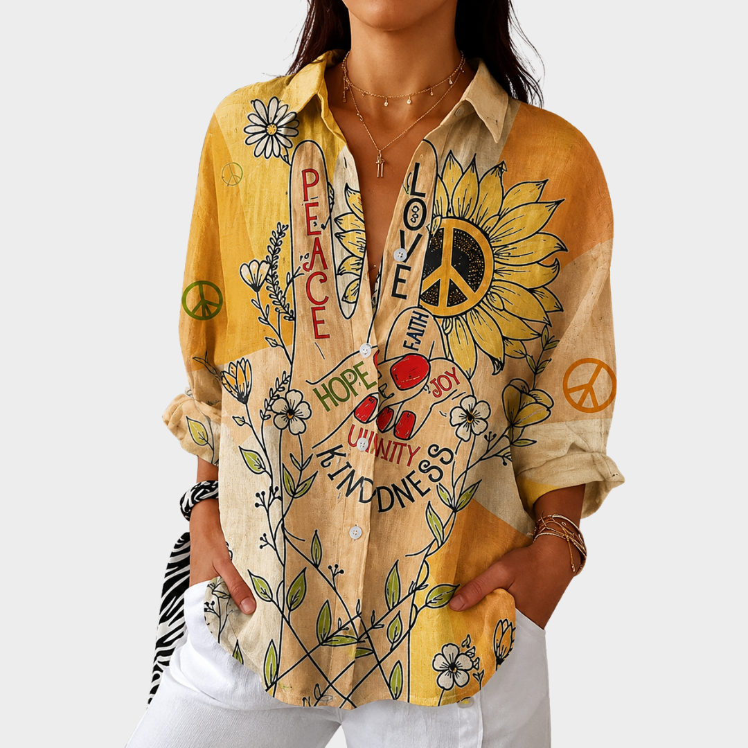 Leichte und Bunte Bluse mit Druck