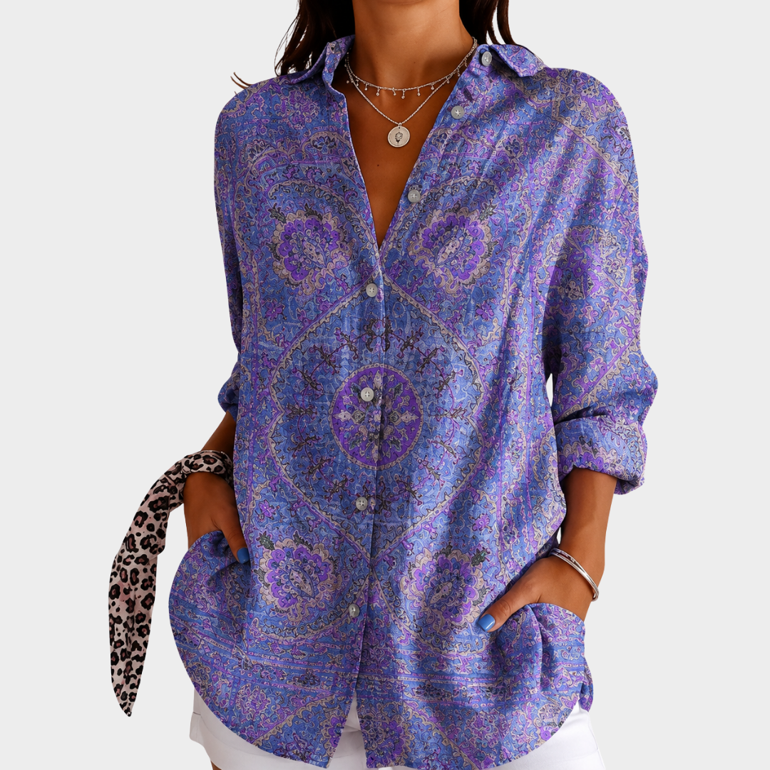 Leichte und Bunte Bluse mit Druck