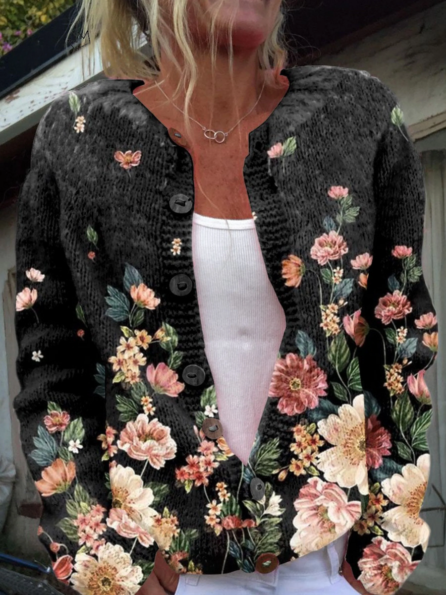 Elara™ | Damen Vintage Cardigan Pullover