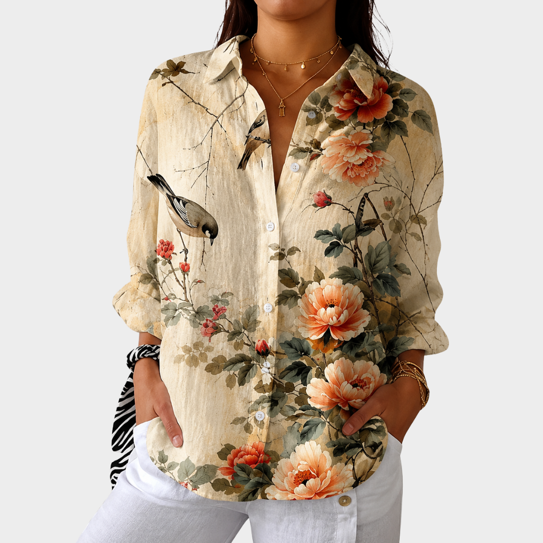 Leichte und Bunte Bluse mit Druck