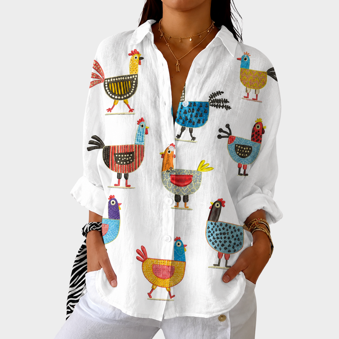 Leichte und Bunte Bedruckte Bluse