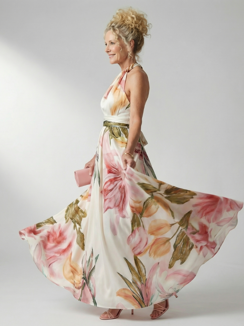 Amiel | Leichte Maxikleid mit Blumenmuster