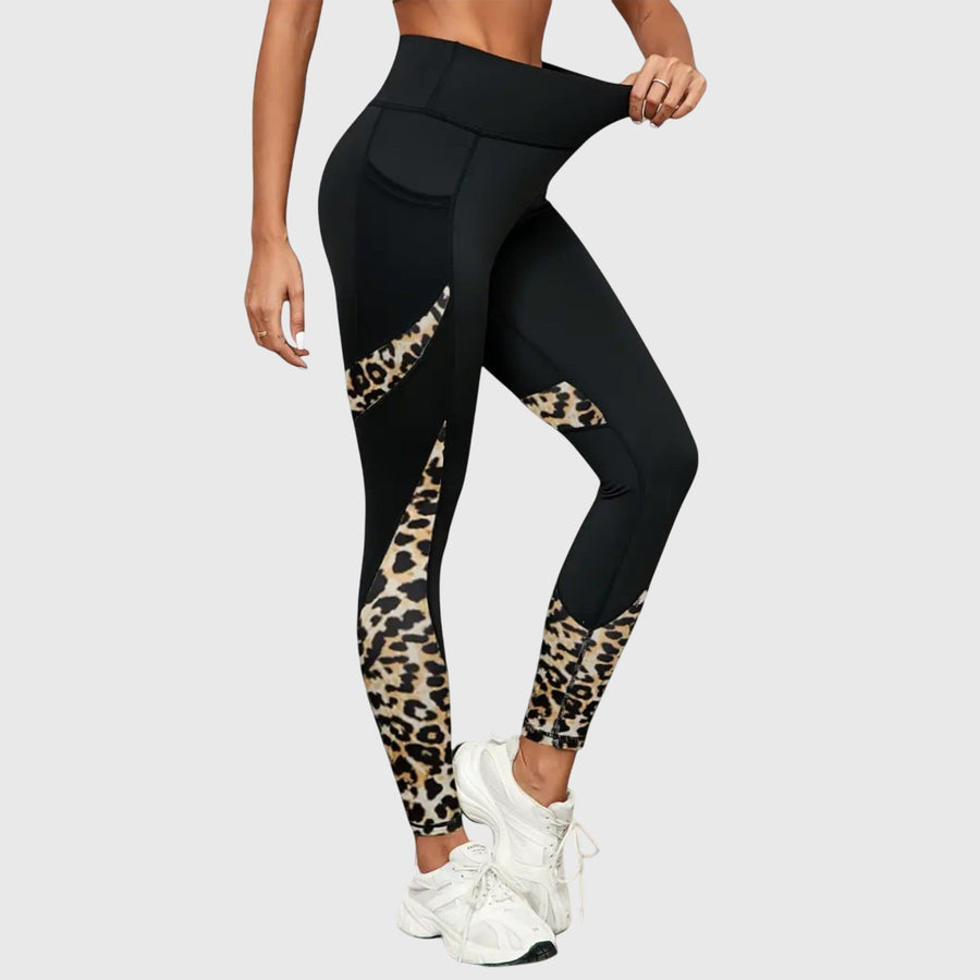 Anne | Hochtaillierte Sportleggings mit Leopardenmuster