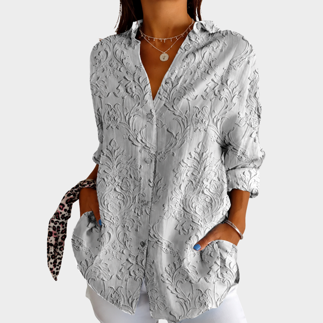 Leichte und farbenfrohe Bluse mit Druck