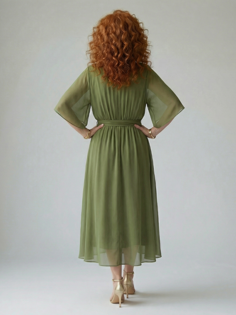 Elric | Midi Drapierte Robe