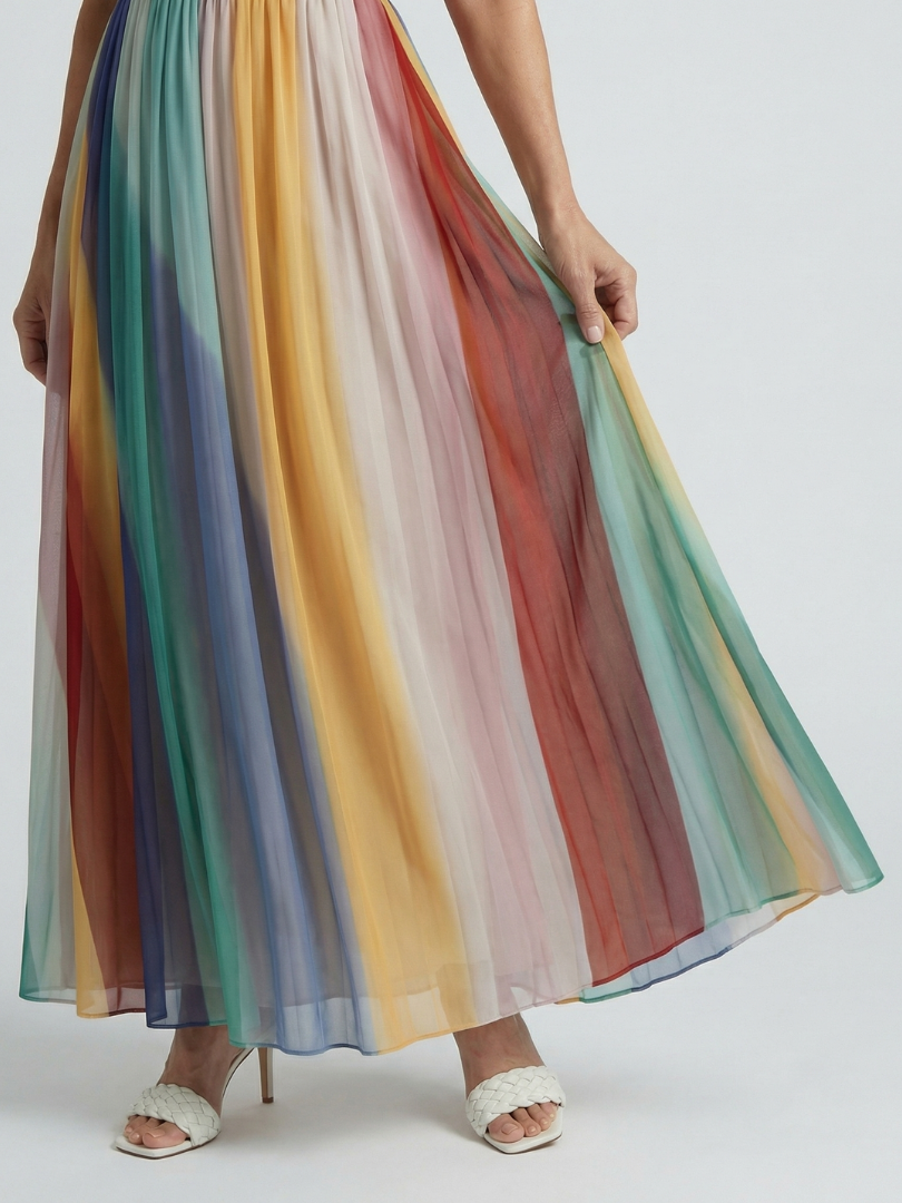 Sereine | Maxikleid mit Leichten Streifen