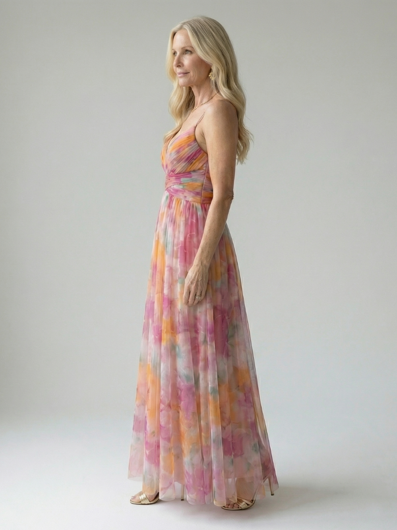 Isel | Maxikleid mit weichem Wickeloberteil