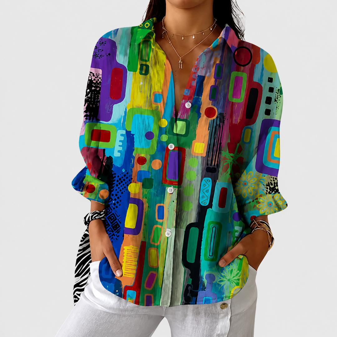 Leichte und Bunte Druckbluse