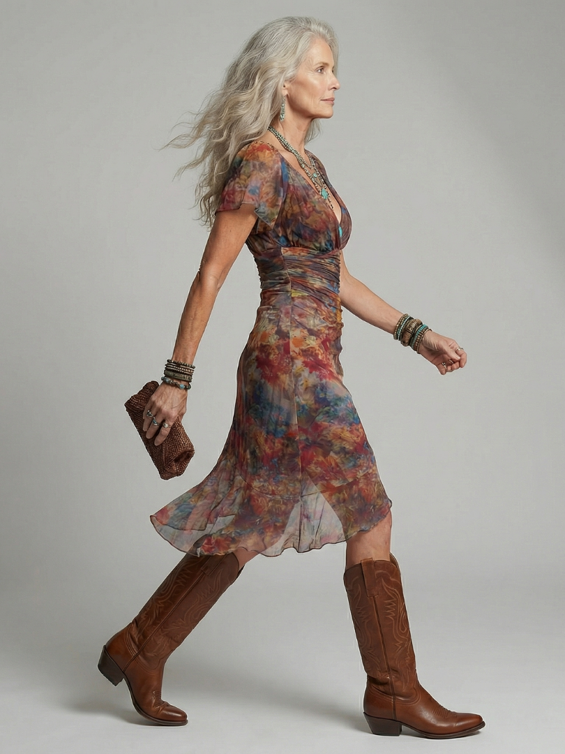 Aeris | Midi Kleid Halter Silencieuse