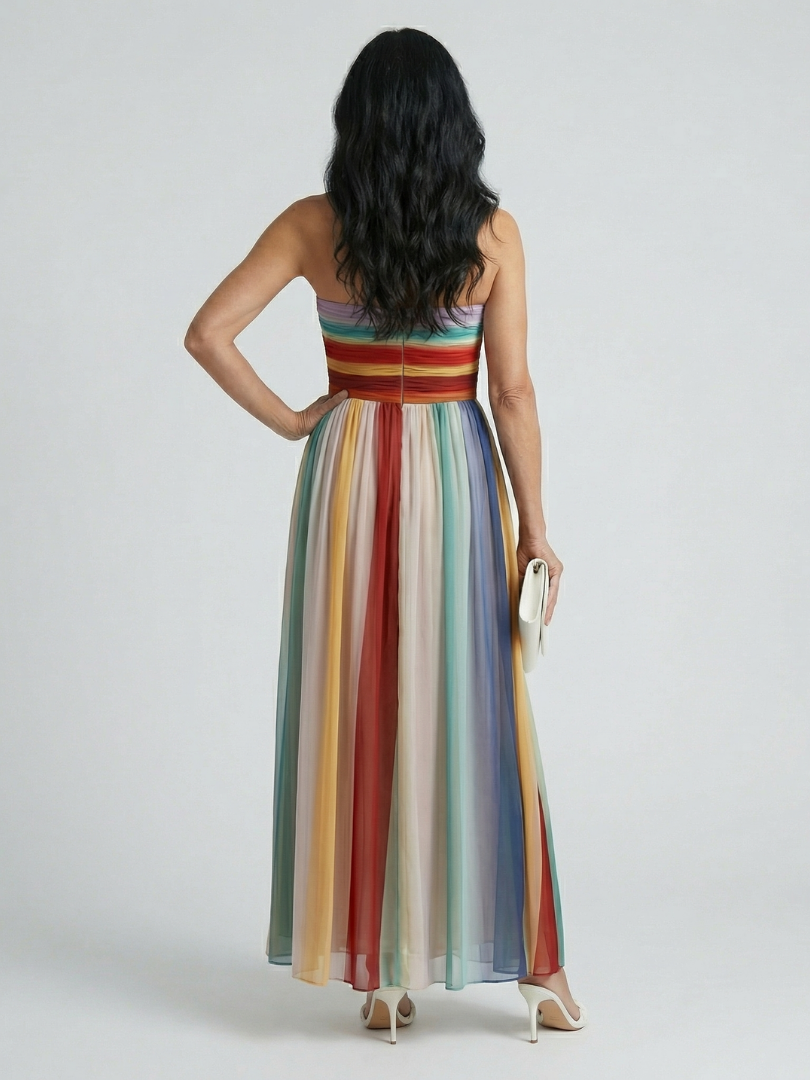 Sereine | Maxikleid mit Leichten Streifen